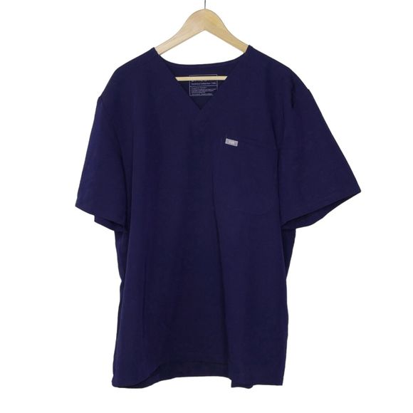 FIGS Mens XXL Leon ? Scrubs Medical Uniform Top V Neck Short Sleeve Chest Pocket - Picture 1 of 6